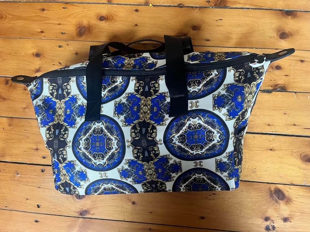 Alice + Olivia Regal Romance Sapphire Blue Weekender Duffle Bag